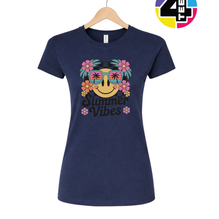 Summer Vibes Smiley Face Women's Tee