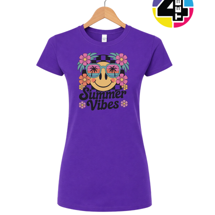 Summer Vibes Smiley Face Women's Tee