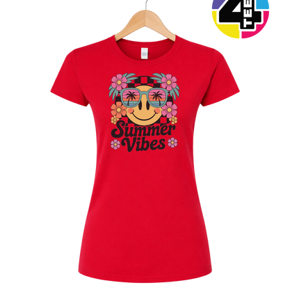 Summer Vibes Smiley Face Women's Tee