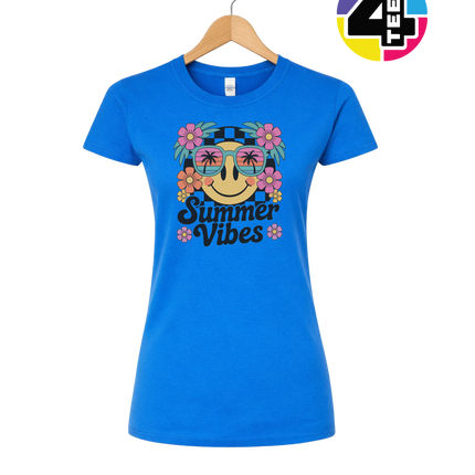 Summer Vibes Smiley Face Women's Tee