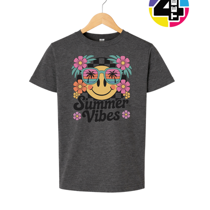 Summer Vibes Smiley Face Youth Tee