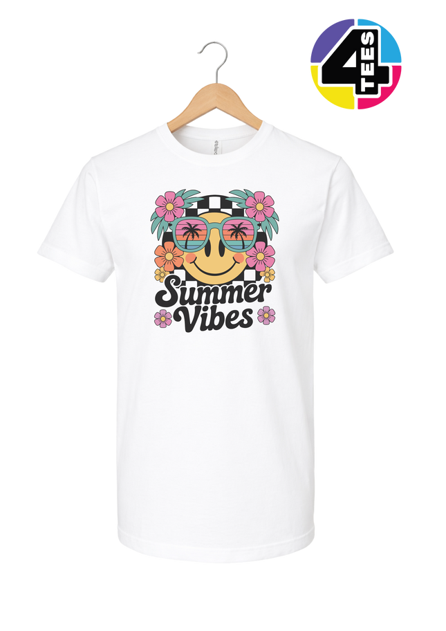 Summer Vibes Smiley Face Tee