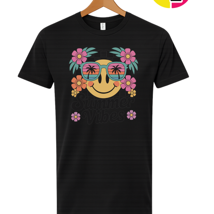 Summer Vibes Smiley Face Tee