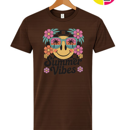 Summer Vibes Smiley Face Tee