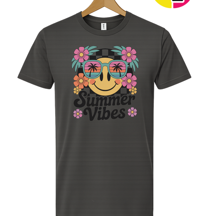 Summer Vibes Smiley Face Tee