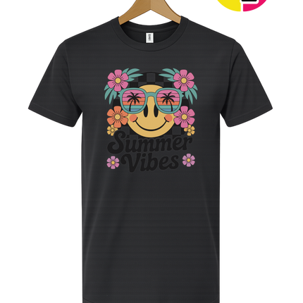 Summer Vibes Smiley Face Tee