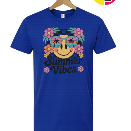 Summer Vibes Smiley Face Tee