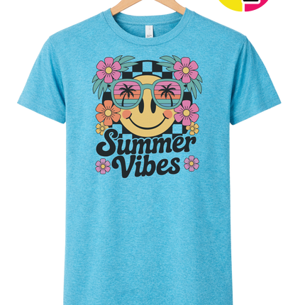 Summer Vibes Smiley Face Tee