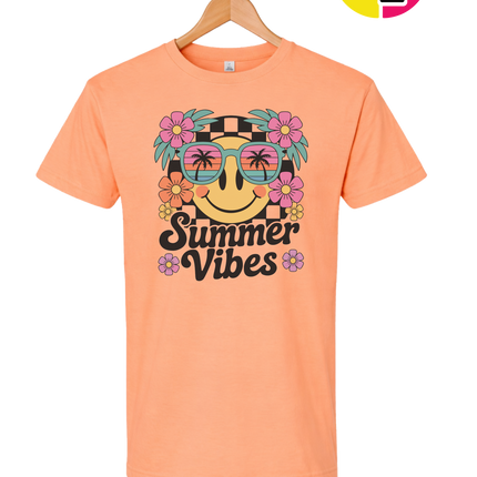 Summer Vibes Smiley Face Tee