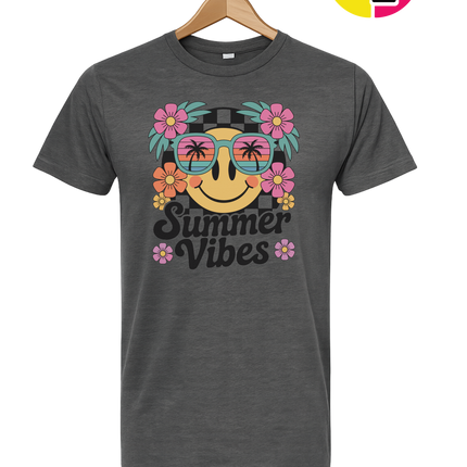 Summer Vibes Smiley Face Tee