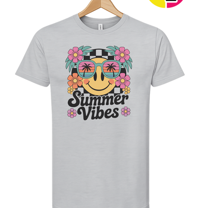 Summer Vibes Smiley Face Tee