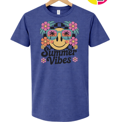 Summer Vibes Smiley Face Tee