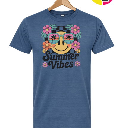Summer Vibes Smiley Face Tee