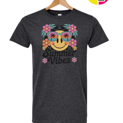 Summer Vibes Smiley Face Tee