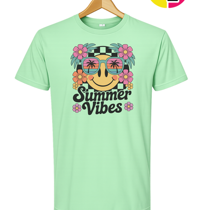 Summer Vibes Smiley Face Tee