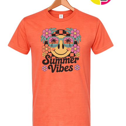 Summer Vibes Smiley Face Tee