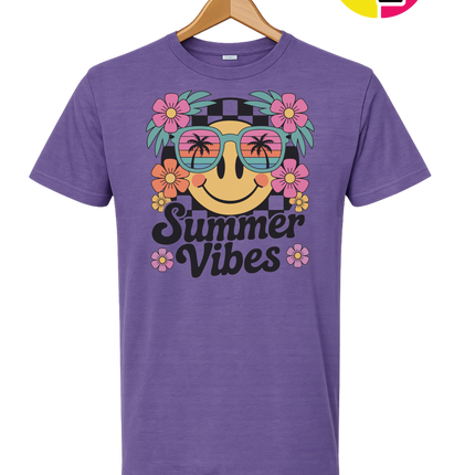 Summer Vibes Smiley Face Tee