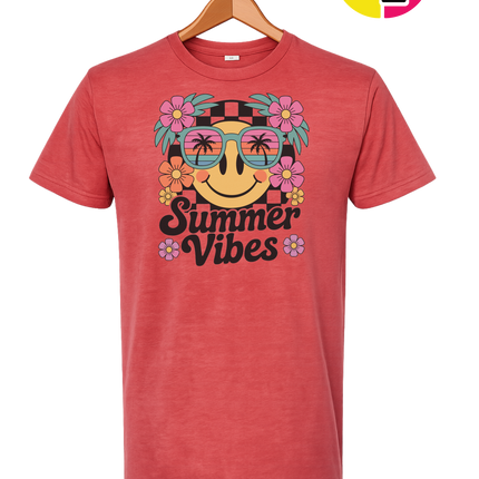 Summer Vibes Smiley Face Tee