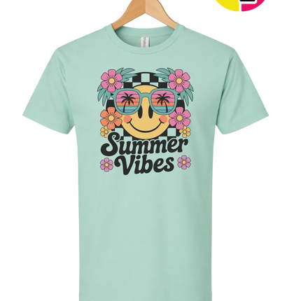 Summer Vibes Smiley Face Tee