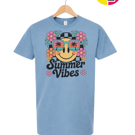 Summer Vibes Smiley Face Tee