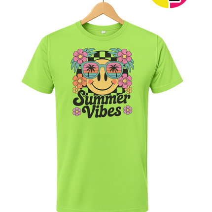 Summer Vibes Smiley Face Tee