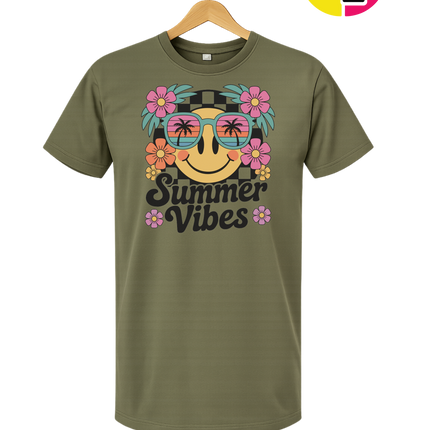 Summer Vibes Smiley Face Tee