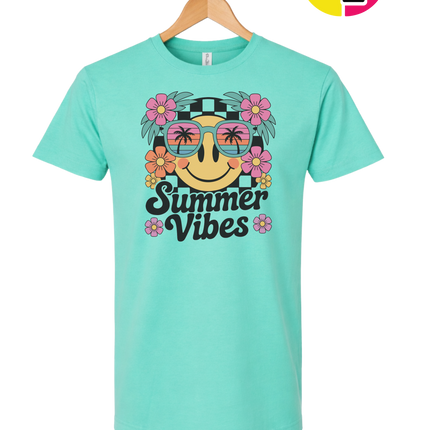 Summer Vibes Smiley Face Tee