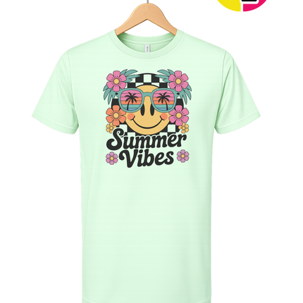 Summer Vibes Smiley Face Tee
