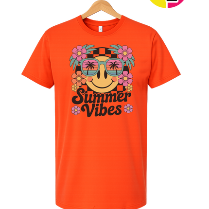 Summer Vibes Smiley Face Tee