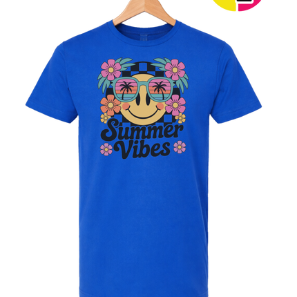 Summer Vibes Smiley Face Tee