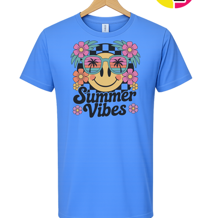 Summer Vibes Smiley Face Tee
