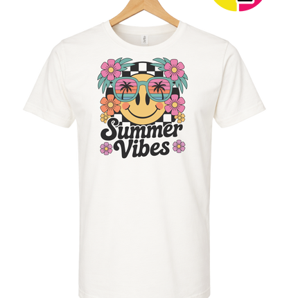 Summer Vibes Smiley Face Tee