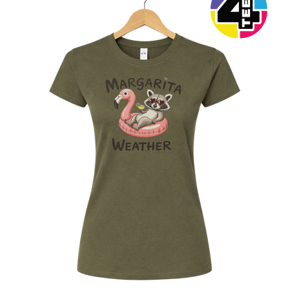 Margarita Weather Raccoon Summer Women's Tee