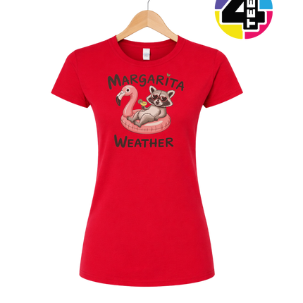 Margarita Weather Raccoon Summer Women's Tee