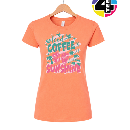 Iced Coffee And Sunshine Women's Tee
