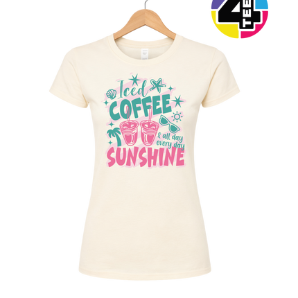 Iced Coffee And Sunshine Women's Tee