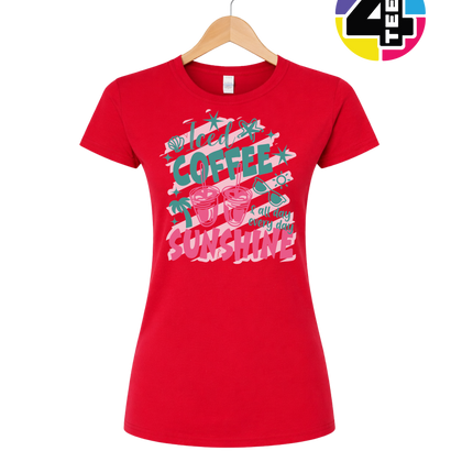 Iced Coffee And Sunshine Women's Tee