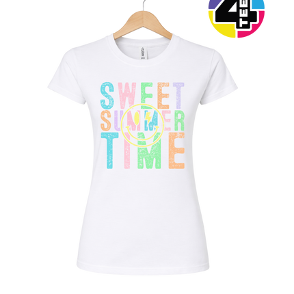 Sweet Summer Time Smiley Face Women's Tee