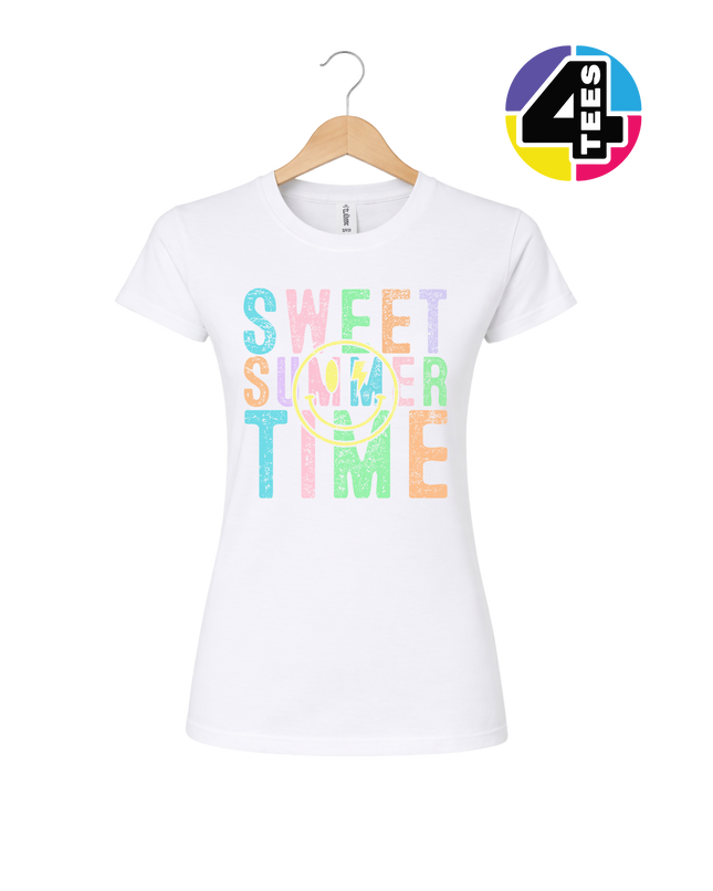 Sweet Summer Time Smiley Face Women's Tee