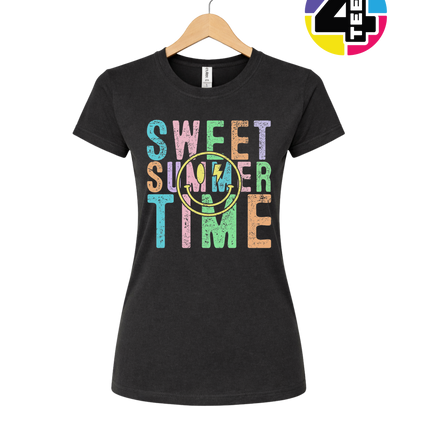 Sweet Summer Time Smiley Face Women's Tee
