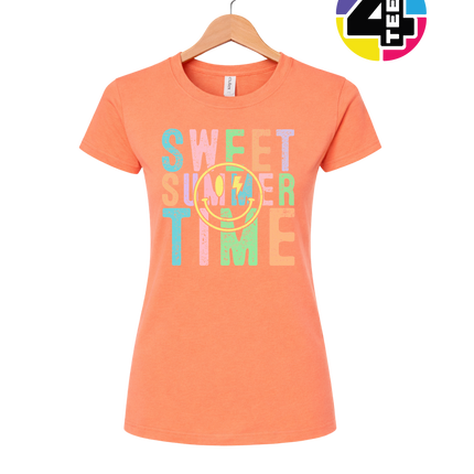 Sweet Summer Time Smiley Face Women's Tee