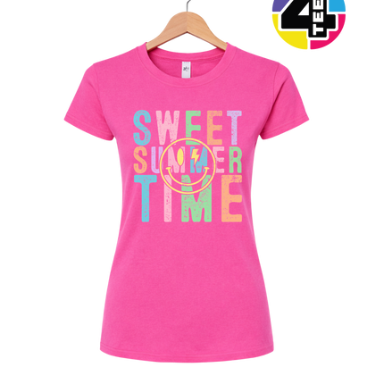 Sweet Summer Time Smiley Face Women's Tee