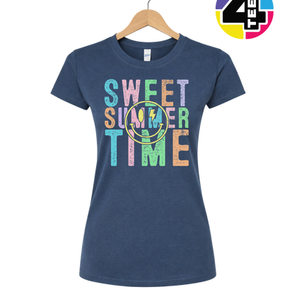 Sweet Summer Time Smiley Face Women's Tee