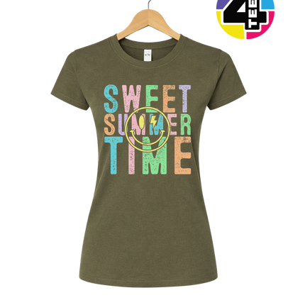 Sweet Summer Time Smiley Face Women's Tee
