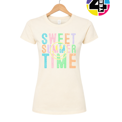 Sweet Summer Time Smiley Face Women's Tee