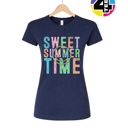Sweet Summer Time Smiley Face Women's Tee