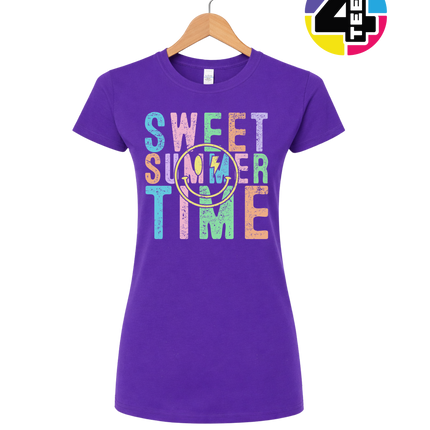 Sweet Summer Time Smiley Face Women's Tee