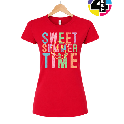 Sweet Summer Time Smiley Face Women's Tee