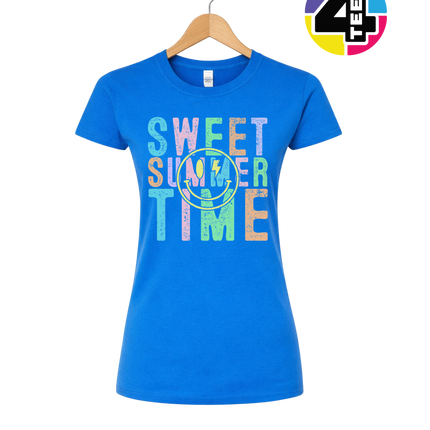 Sweet Summer Time Smiley Face Women's Tee