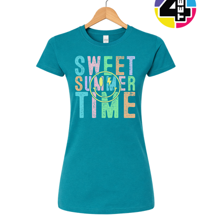 Sweet Summer Time Smiley Face Women's Tee